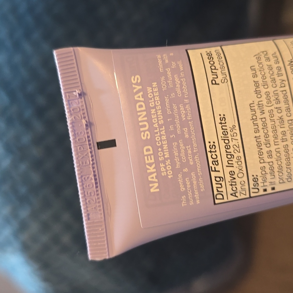 Naked Sundays Collagen Glow 100% Mineral Perfecting Priming Lotion - SPF50 + - Picture 3 of 3
